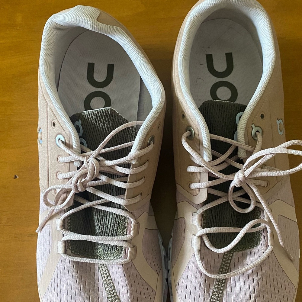 On Running Women's Sneakers in Pink and Green